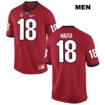 Men's Georgia Bulldogs NCAA #18 Isaac Nauta Nike Stitched Red Authentic College Football Jersey XGP3454GB